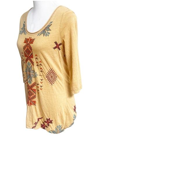 Johnny Was JWLA Tunic Top Women Size S Embroidered Southwest Aztec Boho Western - Picture 8 of 12